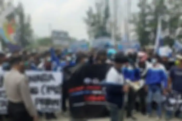 Aksi demo UU Cipta Kerja.
