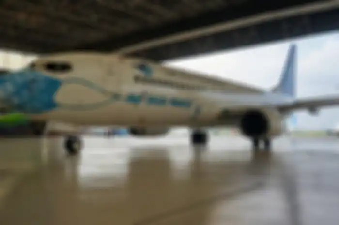 Maskapai Garuda Indonesia meluncurkan desain mask livery terbaru motif Batik Parang 