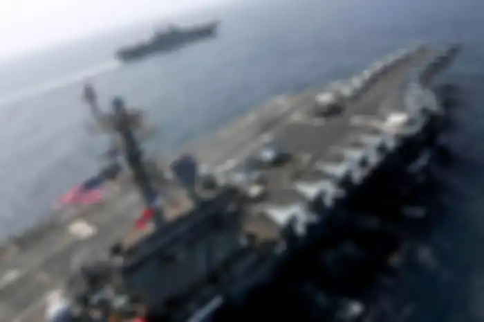 Foto kapal induk milik Amerika.