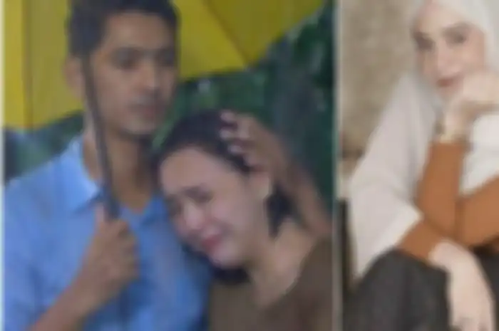 Adegan Arya Saloka dan Amanda Manopo di sinetron Ikatan Cinta dan (kiri) Putri Anne, istri Arya Saloka 