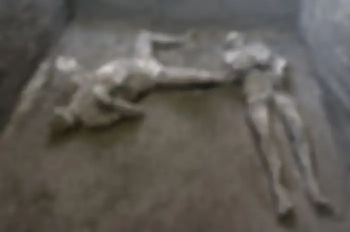 Dua jasad yang diyakini sebagai orang kaya dan budak prianya yang melarikan diri dari letusan gunung berapi Vesuvius hampir 2.000 tahun lalu, di sebuah vila di pinggiran kota Romawi kuno Pompeii yang. Kedua jasad itu ditemukan selama penggalian baru-baru ini, pejabat taman arkeologi Pompeii mengatakan Sabtu (21/11/2020).