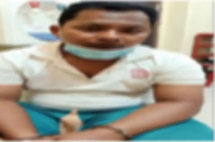 Terduga pelaku tindakan asusila Muhammad Bisri Mustofa Al-Aswad alias Agus (35), oknum Pimpinan Ponpes di OKI. 