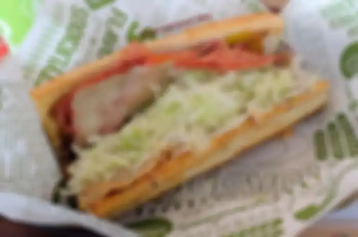 Ilustrasi menu sandwich di gerai Subway