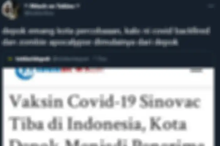 Cuitan yang menyebutkan Depok sebagai kota percobaan 