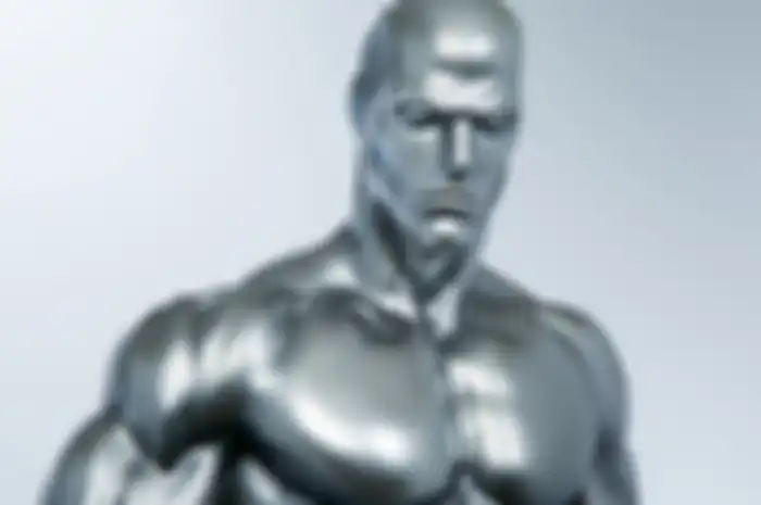 Silver Surfer, ilustrasi manusia dengan warnah tubuh silver