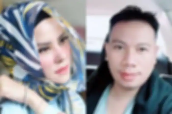 Kolase foto Angel Lelga dan Vicky Prasetyo