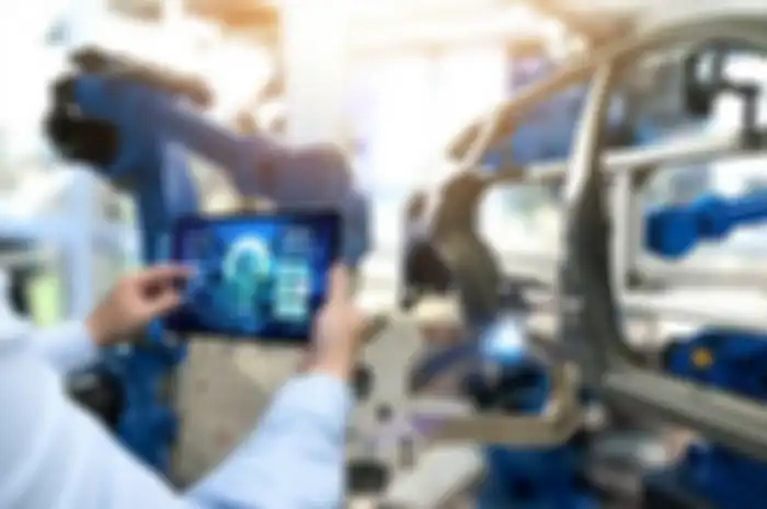 Ilustrasi industri manufaktur dibidang otomotif.