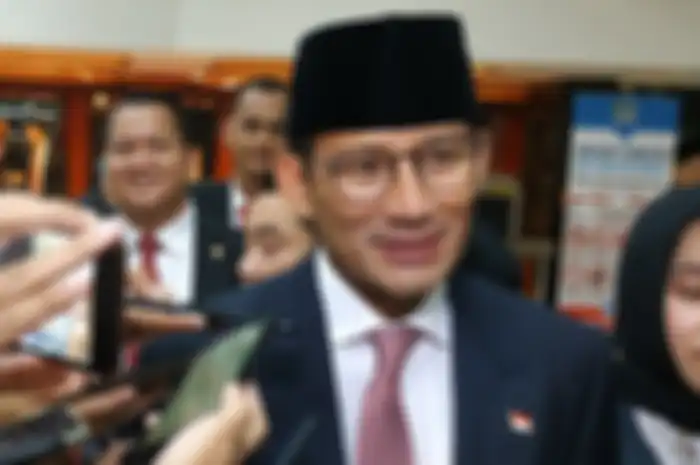 Sandiaga Uno di Kompleks Parlemen, Senayan, Jakarta, Minggu (20/10/2019)