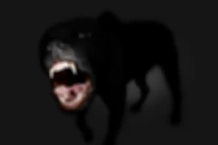 Ilustrasi anjing galak