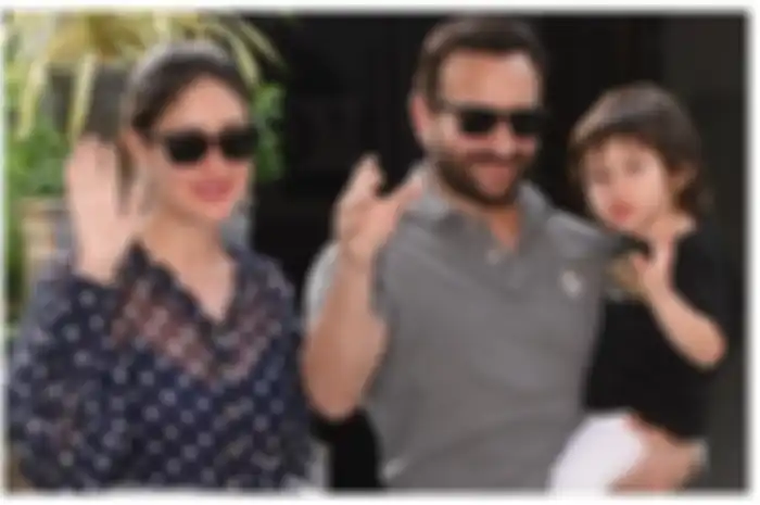 Kareena Kapoor, Saif Ali Khan, dan anak mereka.