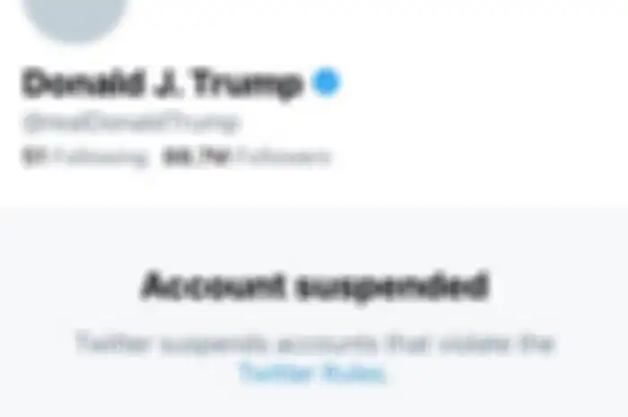 Akun Donald Trump (@realDonaldTrump) ditangguhkan oleh Twitter untuk selamanya.