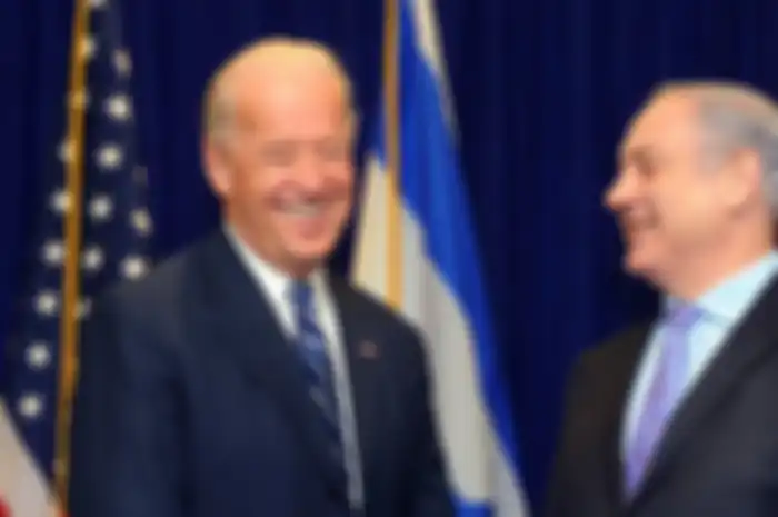 Presiden Joe Biden dan Perdana Menteri Benjamin Netanyahu, pemimpin negara AS dan Israel yang bersekutu dekat.