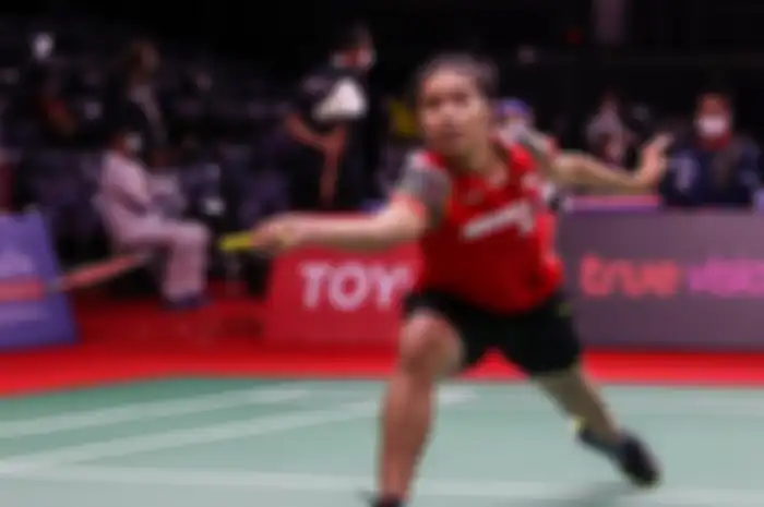 Gregoria Mariska Tunjung saat menjalani laga di Toyota Thailand Open 2021.