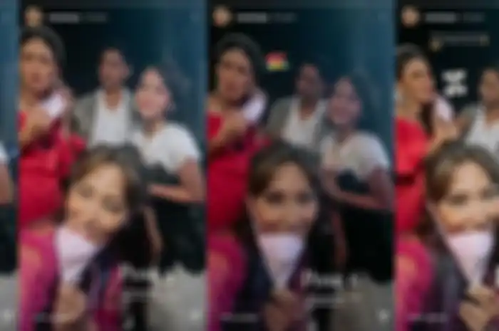 Luna Maya salah tingkah saat dibantu Arya Saloka melepas maskernya.