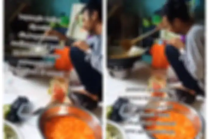 Pria ini Cuma Bisa Masak Sambil Menangis Usai Pesanan 60 Nasi Kotaknya Di Cancel, Padahal Sudah Terlanjur Pinjam Uang Kesana Kemari Gegara DP yang Diberikan Tak Cukup dan Malah Minta Dikembalikan, Netizen: Ya Allah Sakit Hati Banget Pasti