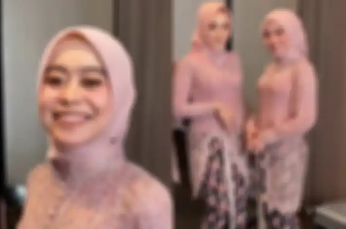 Penampilan Lesty Kejora kenakan kebaya pink di pernikahan Ali Syakieb