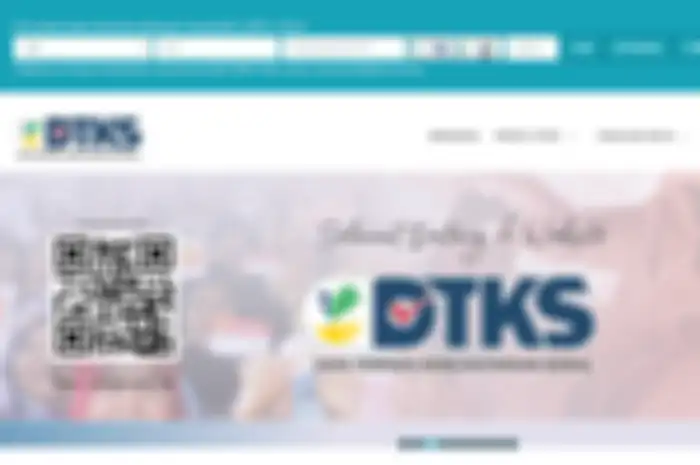 Tangkapan layar situs dtks.kemensos.go.id untuk melihat data penerima BST.