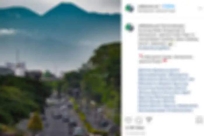 Foto Gunung Gede Pangrango yang viral di media sosial.