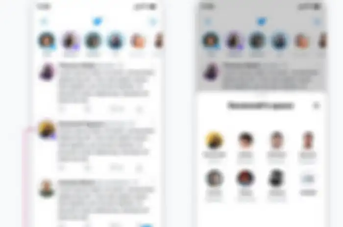 Tampilan fitur Spaces Twitter.