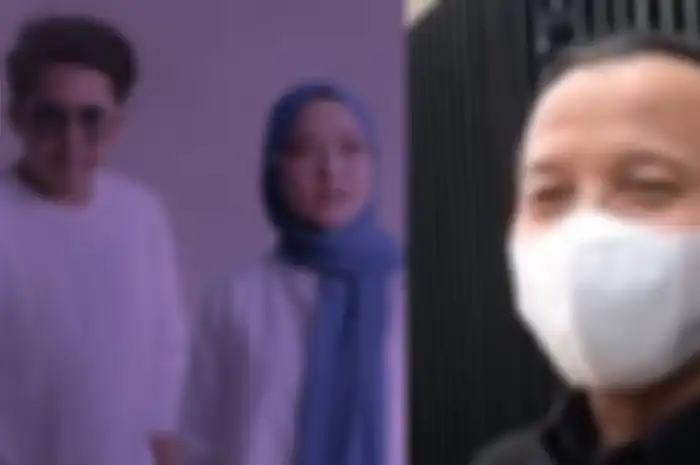 Kolase foto Nissa Sabyan bersama Ayus dan ayah Nissa Sabyan
