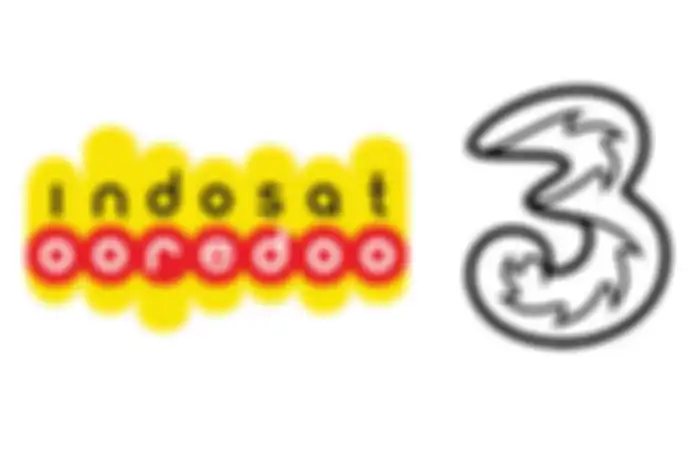 Ilustrasi merger Indosat Ooredoo dan 3 Indonesia.
