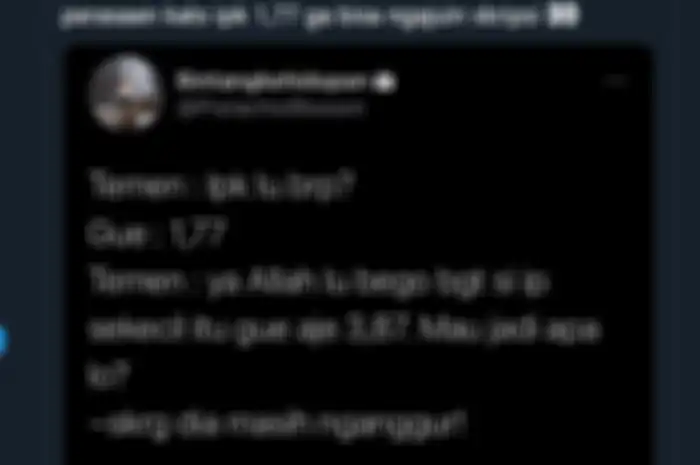 Capture dari tweet netizen yang ngerepost tulisan dari seseorang yang mengaku punya IPK 1.77 namun punya pekerjaan yang mumpuni.