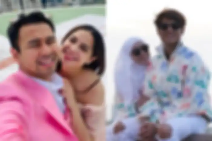Kolase foto Raffi Ahmad-Nagita Slavina dan Lesti Kejora-Rizky Billar