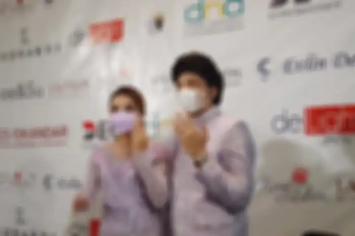 Aurel Hermansyah saat ditemui Grid.ID bersama Atta Halilintar di Hotel Intercontinental Pondok Indah, Jakarta Selatan, Sabtu (13/3/2021).
