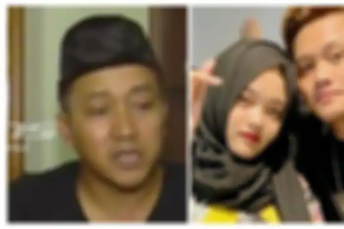 Teddy Pardiyana (kiri) dan Rizky Febian bersama Putri Delina, Kamis (11/3/2021). Teddy akan meminta maaf pada keluarga besar Sule. 