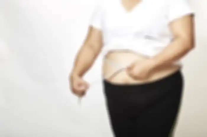Ilustrasi wanita obesitas