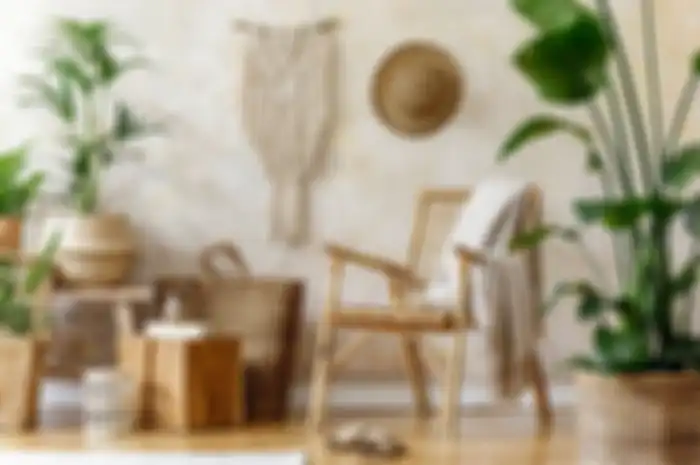 Ilustrasi-Furnitur dan dekorasi ramah lingkungan yang dibuat handmade.