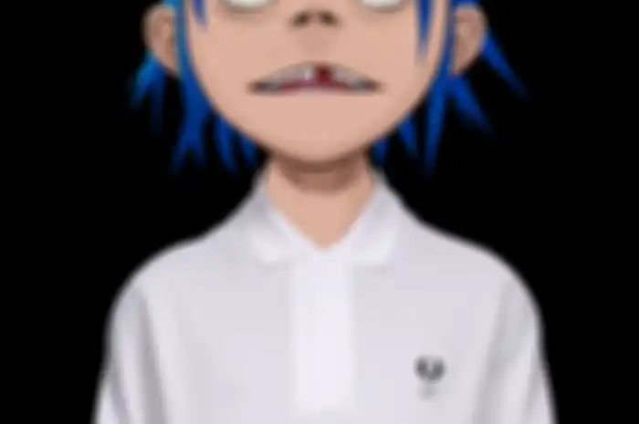 Ilustrasi vokalis Gorillaz 2D Mengenakan Polo Shirt Fred Perry