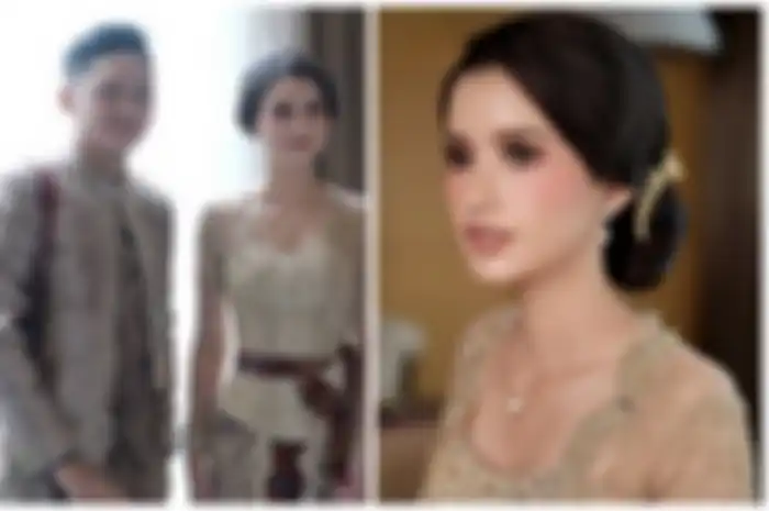 Intip penampilan Sarah Menzel di akad nikah Atta dan Aurel, yuk!