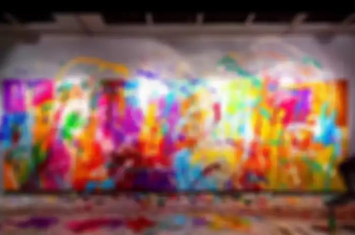 Lukisan grafiti karya JonOne.