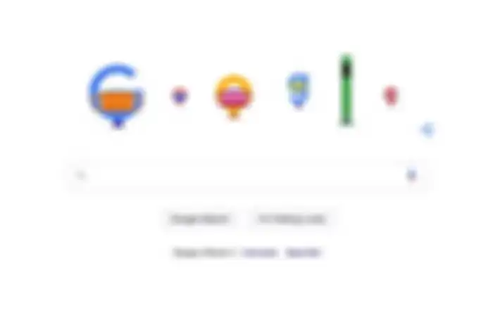 Google Doodle yang mengilustrasikan penggunaan masker dan jaga jarak.