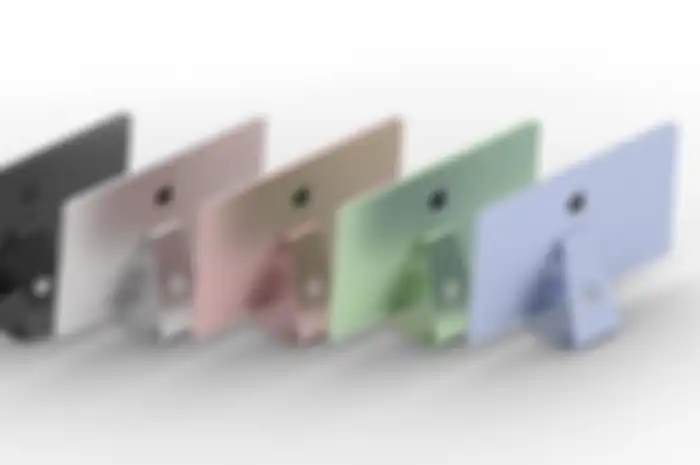 Ilustrasi iMac warna-warni terbaru