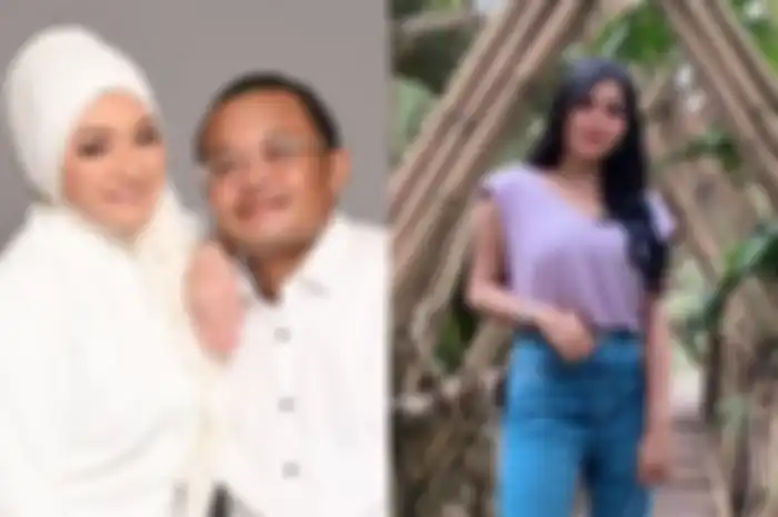  Kolase foto Nathalie Holscher bersama Sule dan Tisya Erni. 