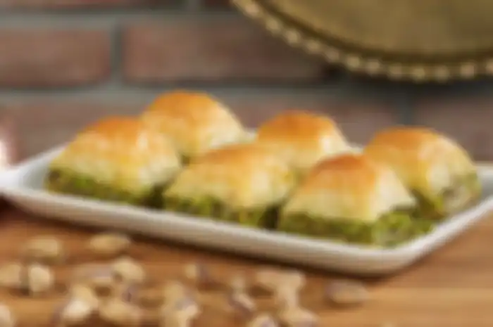 Makanan tradisional Hari Raya Idul Fitri dari Turki: Baklava.