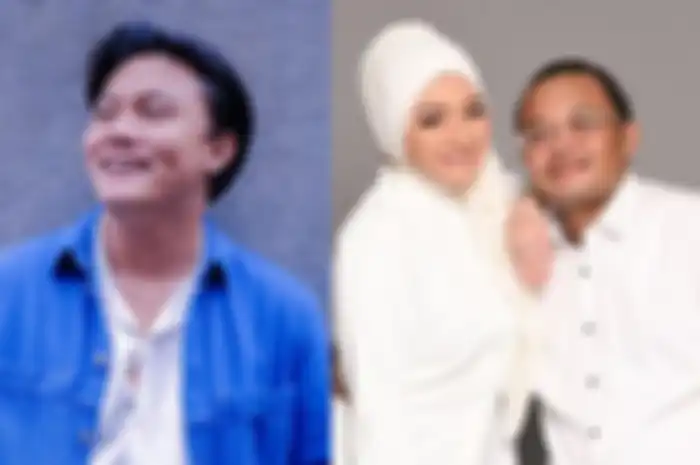 Kolase foto Rizky Febian dan Nathalie Holscher bersama Sule. 