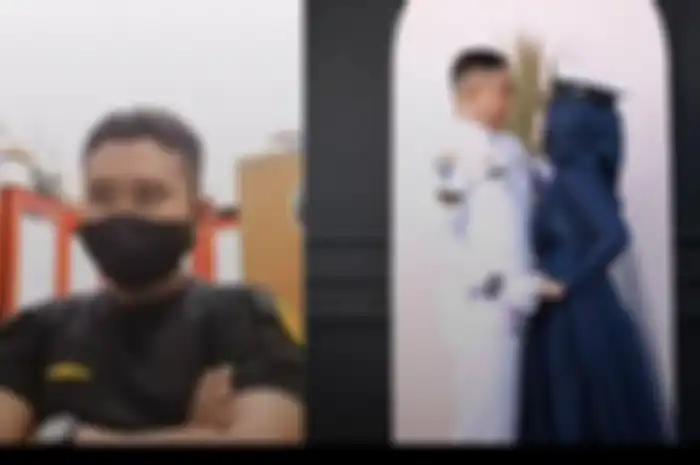 Kolase foto Serda Pandu Yudha dengan sang istri, Mega Dian Pratiwi
