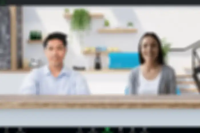 Tampilan fitur Immersive View di aplikasi Zoom.