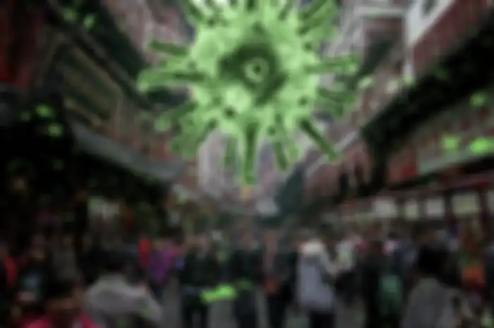 Ilustrasi virus corona.