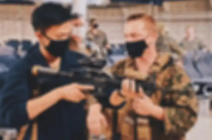 Foto Jovan Zachary, tentara Amerika pernah tinggal di Surabaya, Jawa Timur. Jovan bangga punya logat Jawa yang kental. 