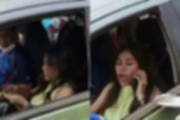 Wanita marahi petugas gegara disuruh putar balik di pos penyekatan Simpang Jalan Lingkar Selatan (JLS), Ciwandan, Kota Cilegon, Banten, Minggu (16/5/2021).