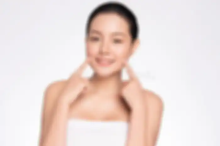 Ilustrasi kulit wajah yang kenyal dan glowing