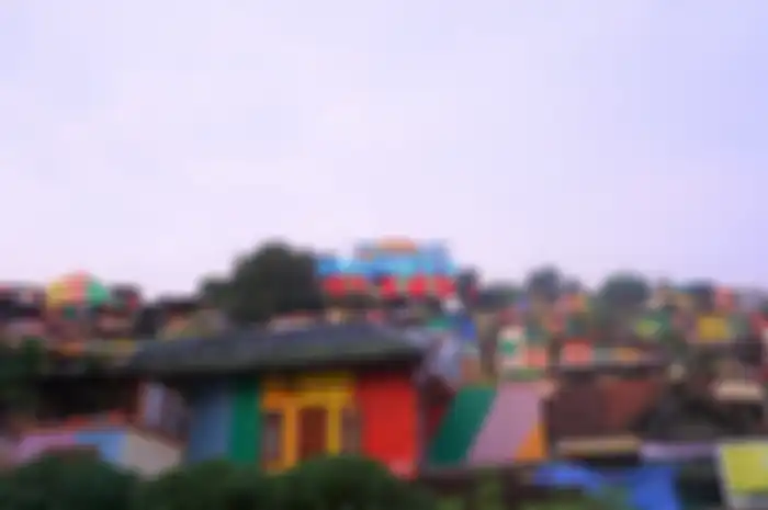 Kampung Pelangi di Randusari, Semarang, Jawa Tengah, setelah cat ulang.