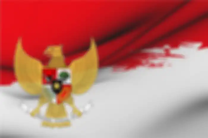 Ilustrasi garuda pancasila dan bendera merah putih
