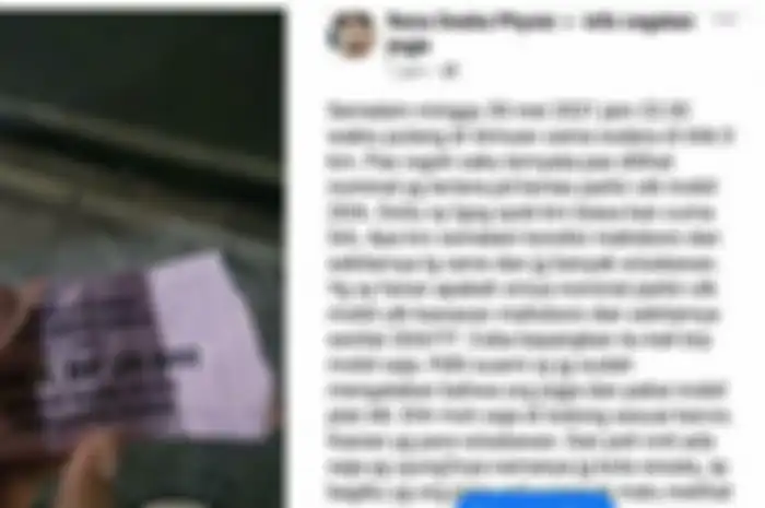 Unggahan di grup Facebook terkait keluhan tarif parkir di kawasan Malioboro, Yogyakarta