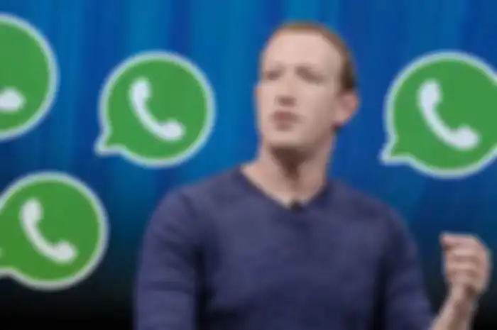 Ilustrasi Mark Zuckerberg dan Whatsapp