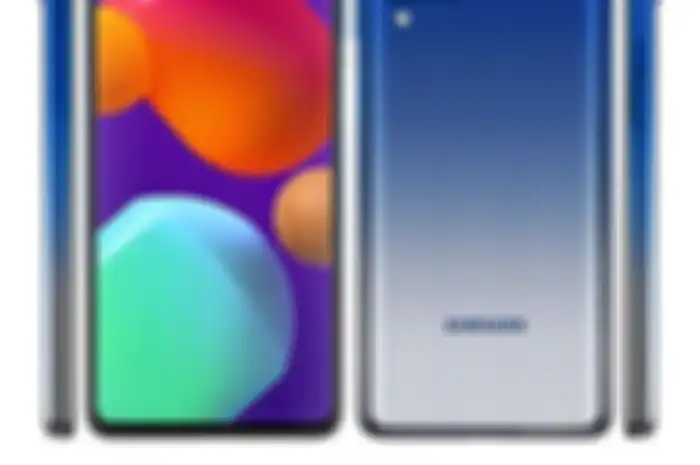 Samsung Galaxy M62 warna biru gradasi